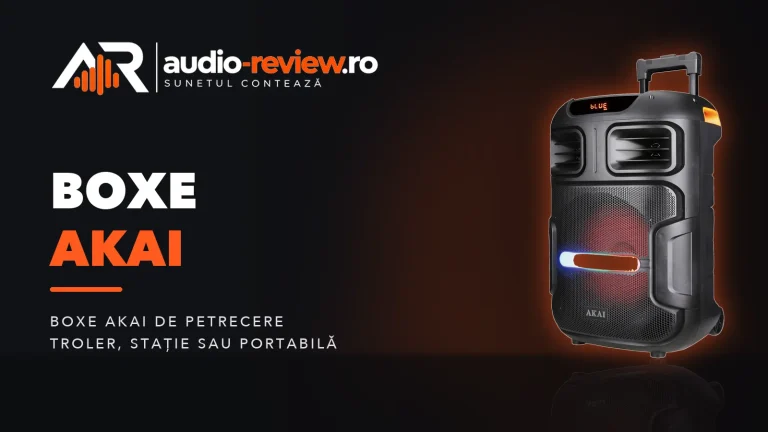 Boxe Akai: modele de petrecere și portabile