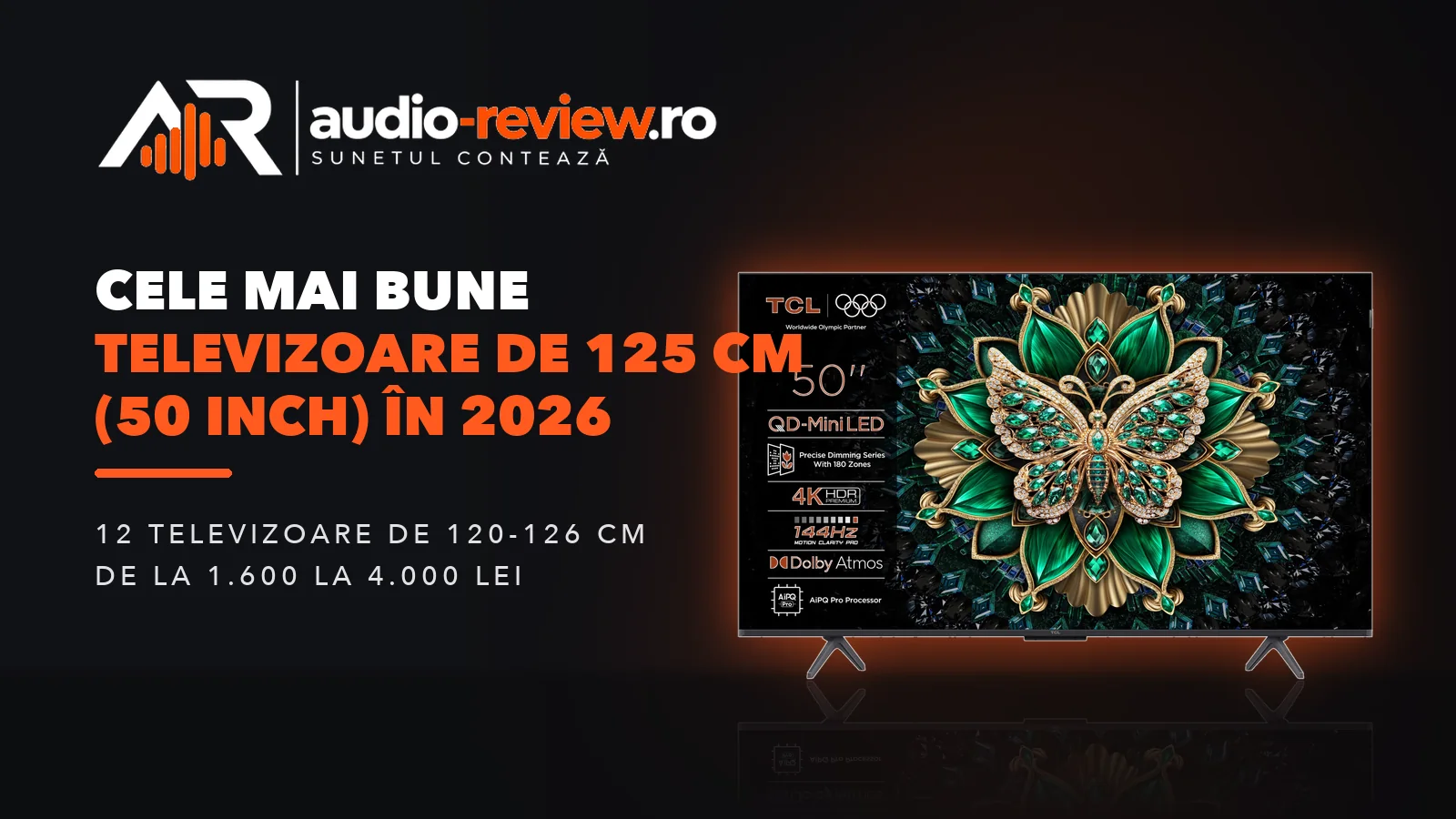 Cele mai bune televizoare de 125 cm (50 inch) în 2026